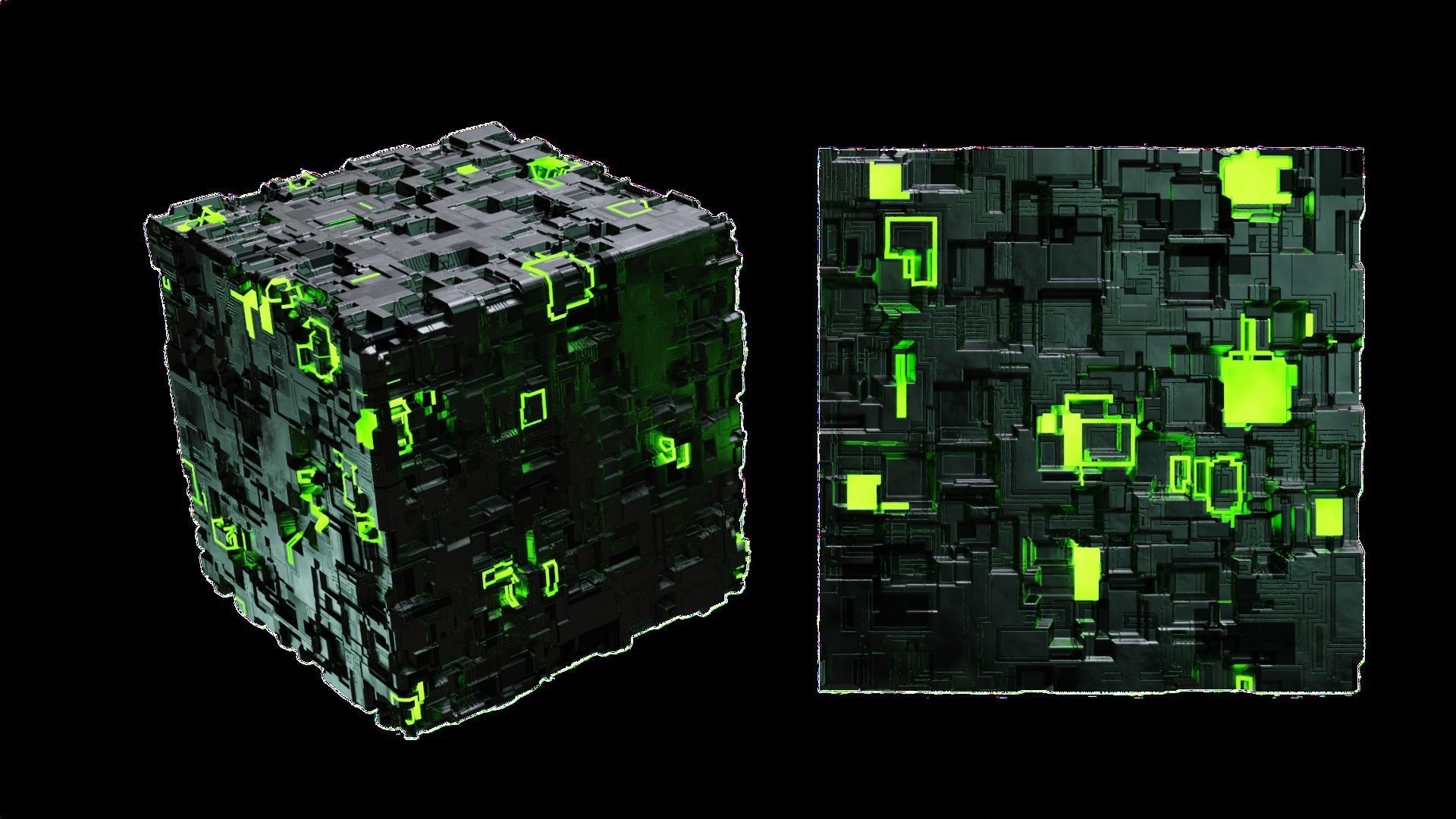 Procedural Neon Techno Material Texture_2