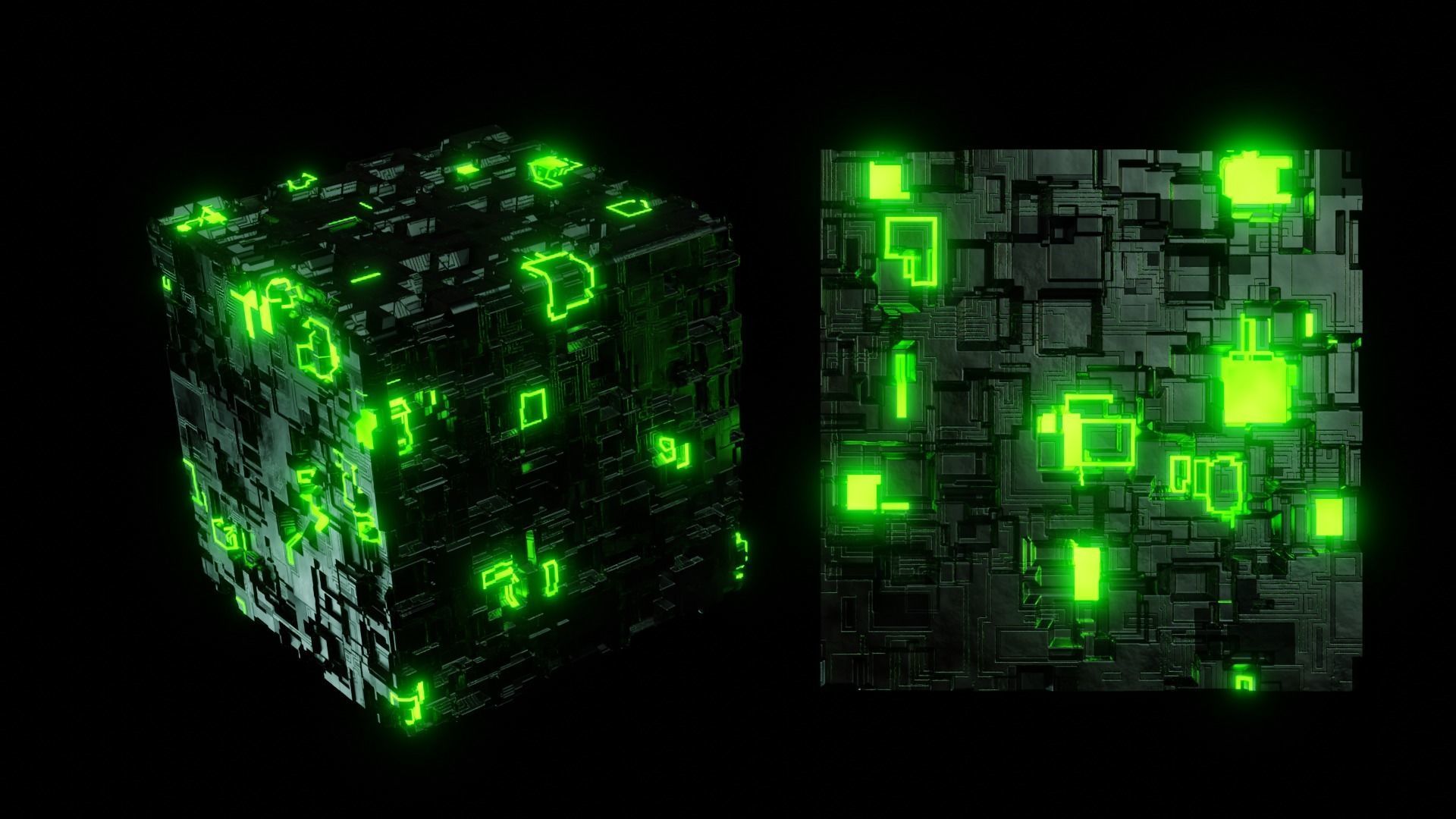 Procedural Neon Techno Material Texture_3