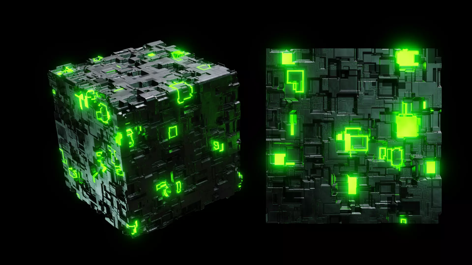 Procedural Neon Techno Material Texture_0