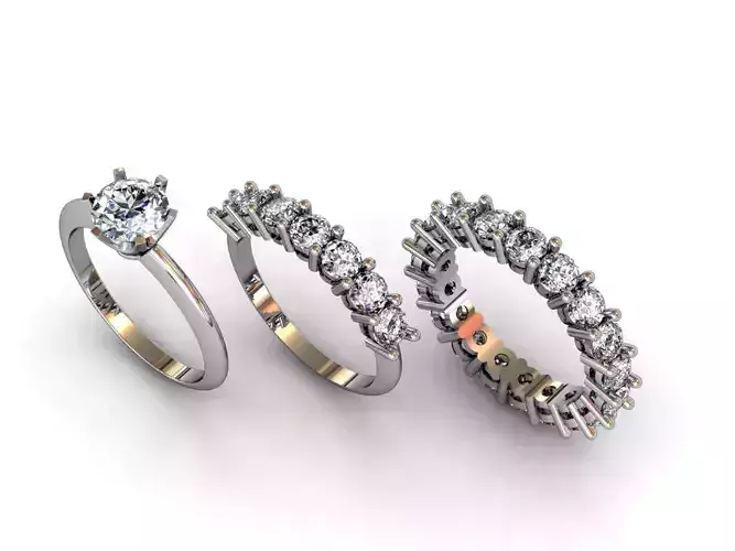 Diamond ring 3D print model