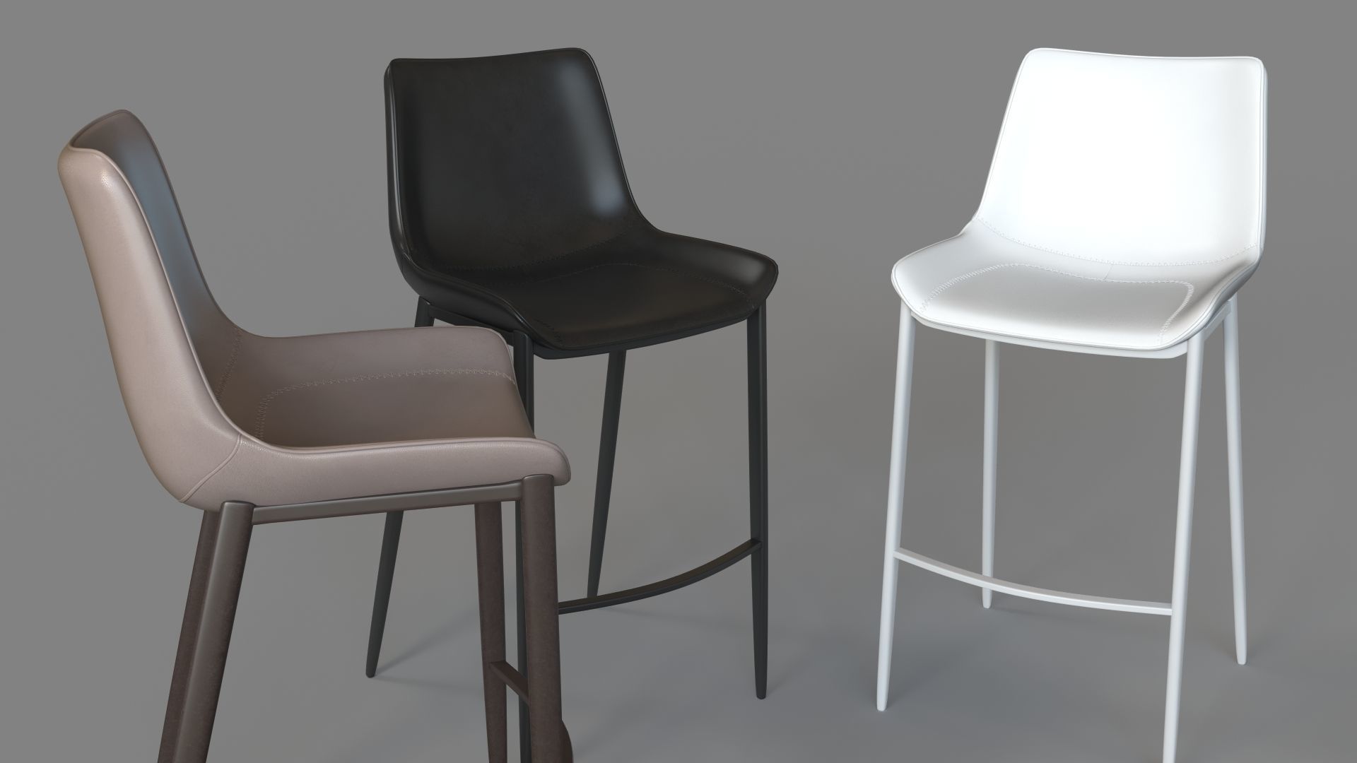 Magnus Counter Chair 3D model_1