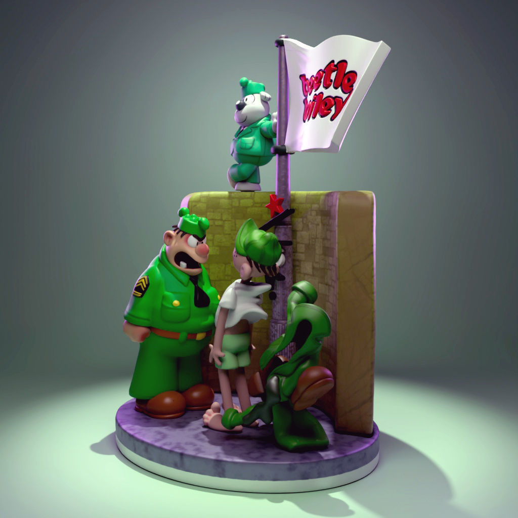 Beetle Bailey 3D print model_1