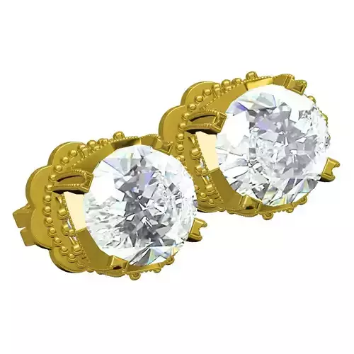 Antique Art Deco Style Stud Earring