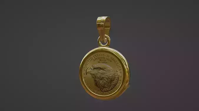 One ounce gold eagle bezel mount