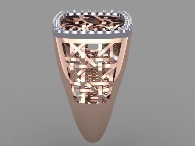 ring-best rose gold ring with diamonds 3D print model_4