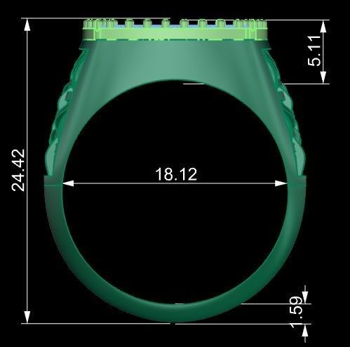 ring-best rose gold ring with diamonds 3D print model_7