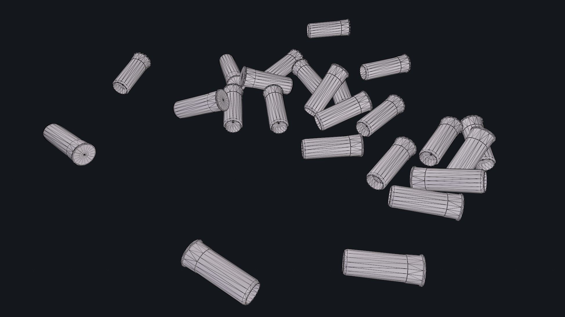 Cartridges shotgun shells Low-poly 3D model_7