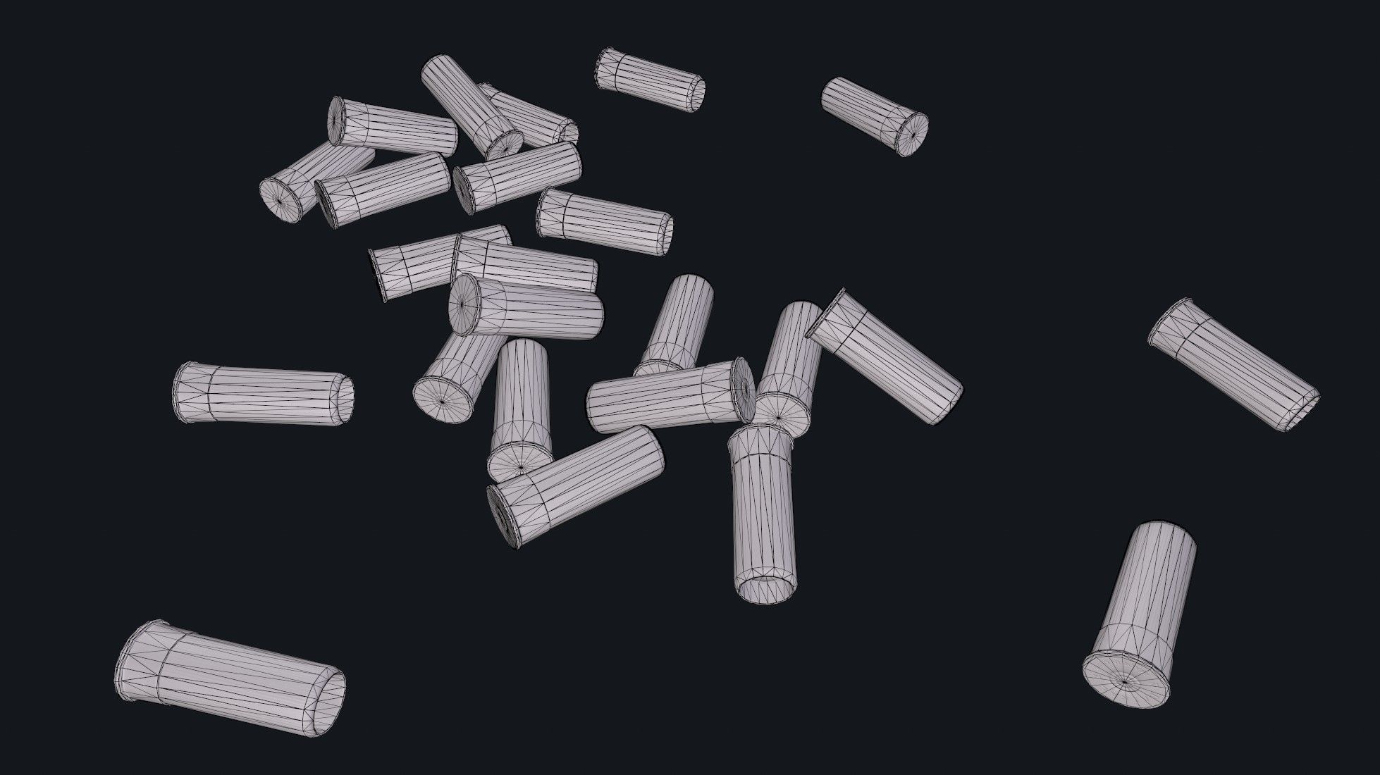 Cartridges shotgun shells Low-poly 3D model_8