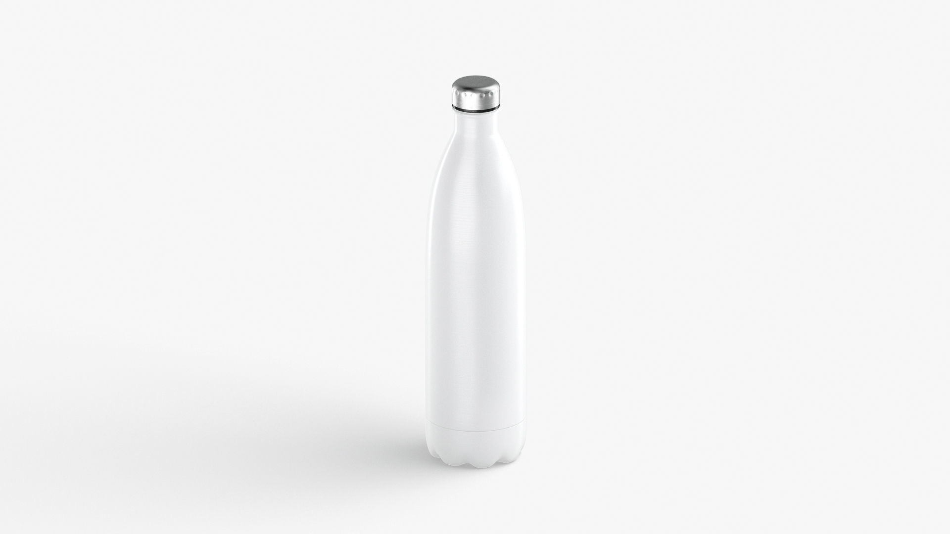 Water Sport Bottle - aluminum and plastic botle set Low-poly 3D model_3
