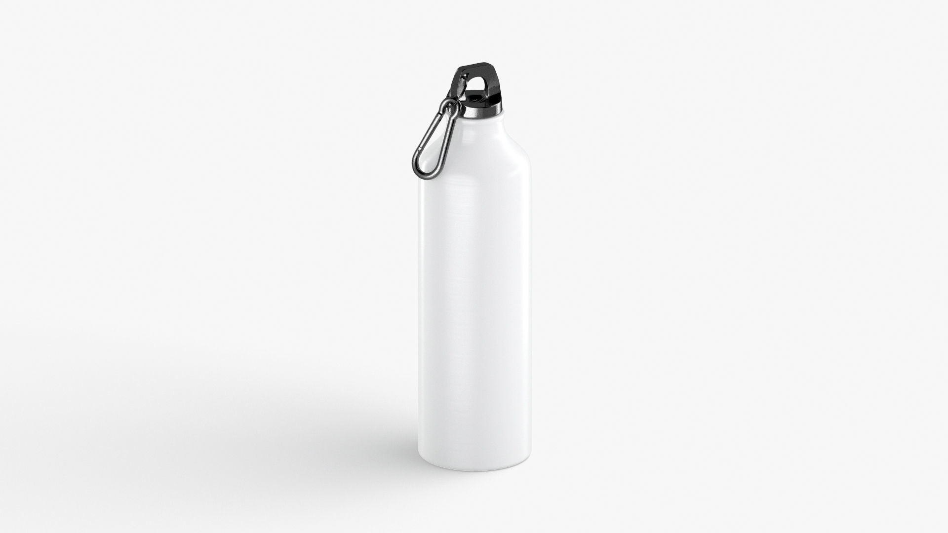 Water Sport Bottle - aluminum and plastic botle set Low-poly 3D model_2