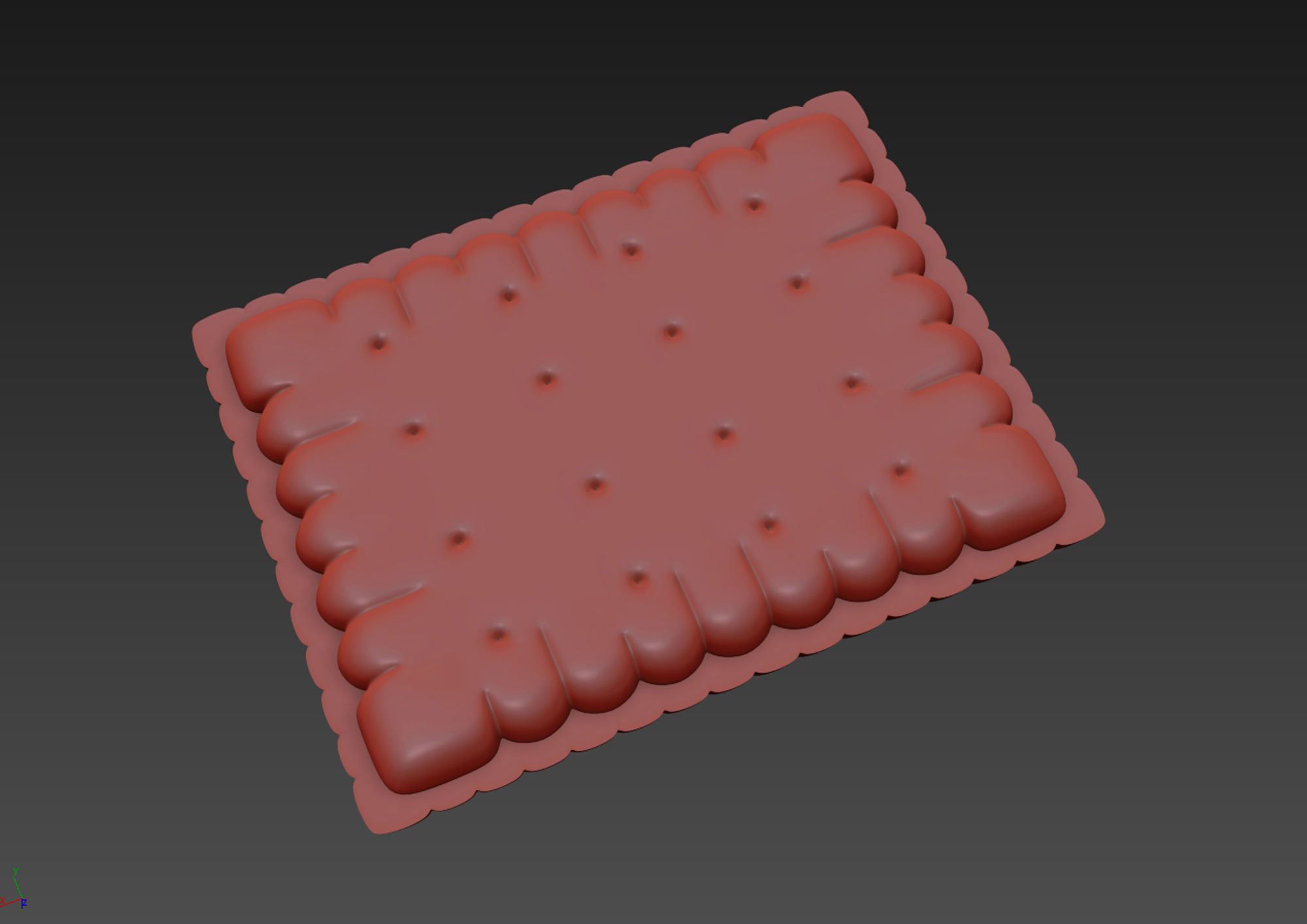 Butter Biscuit with Chocolate 3D model_12