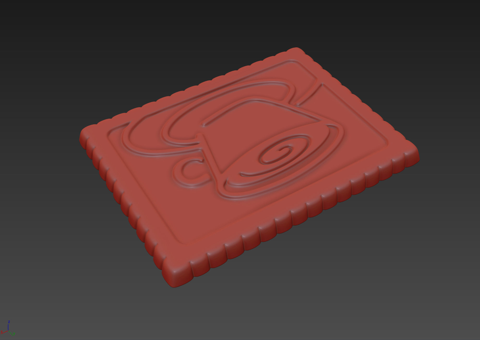 Butter Biscuit with Chocolate 3D model_16