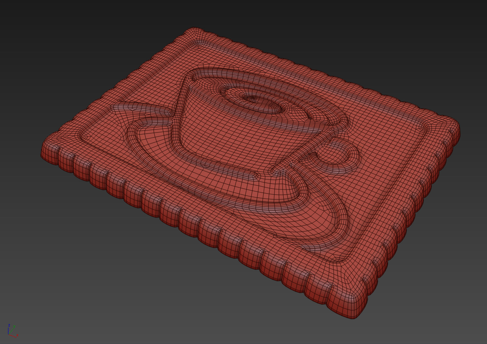 Butter Biscuit with Chocolate 3D model_9