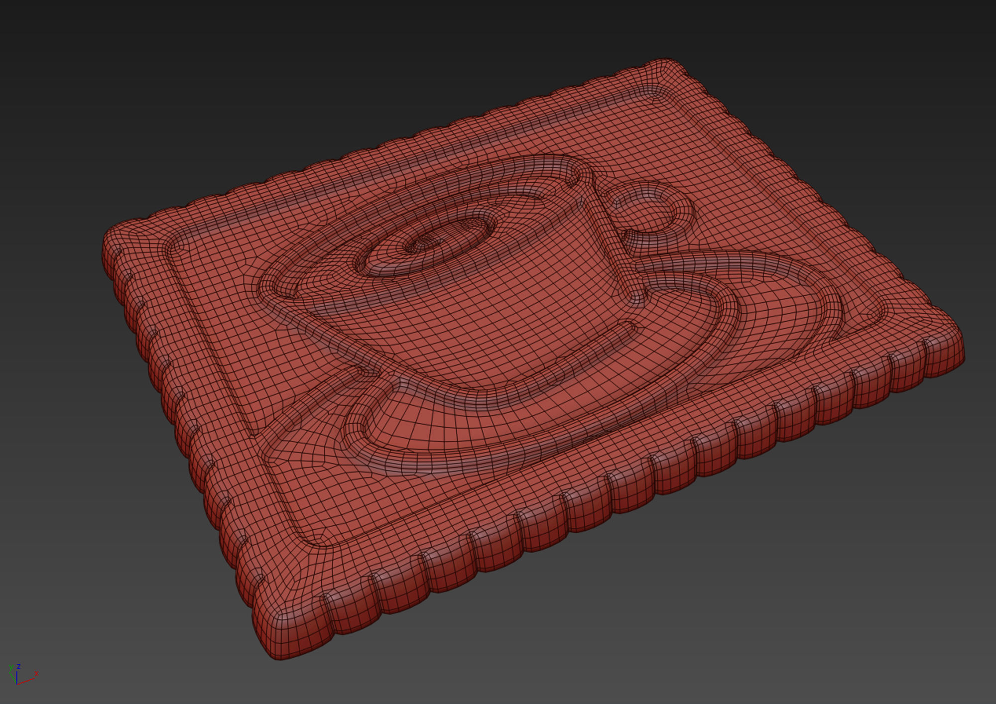 Butter Biscuit with Chocolate 3D model_5