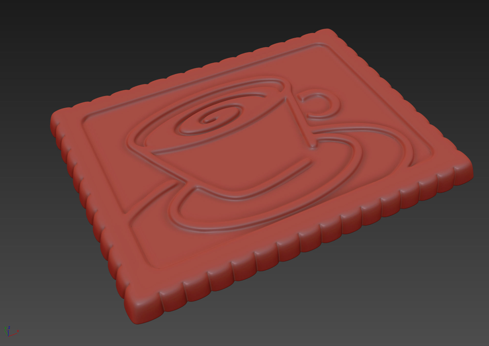 Butter Biscuit with Chocolate 3D model_4