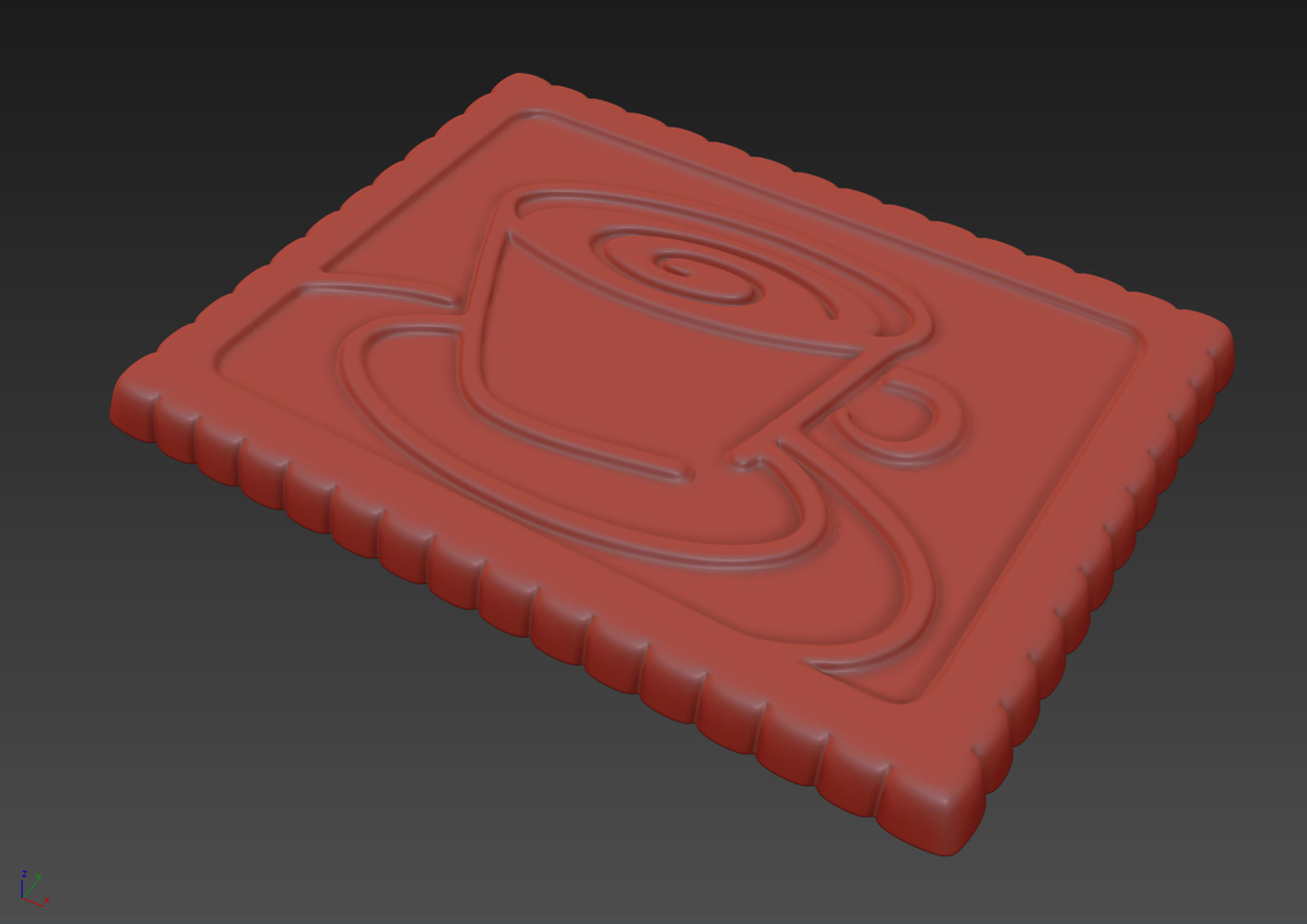 Butter Biscuit with Chocolate 3D model_8