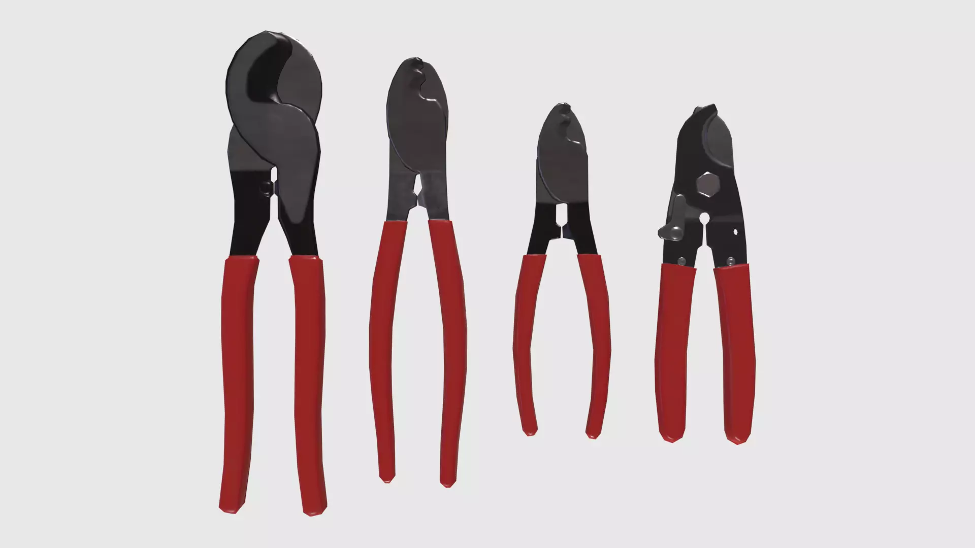 Tool Set 1 pliers Low-poly 3D model