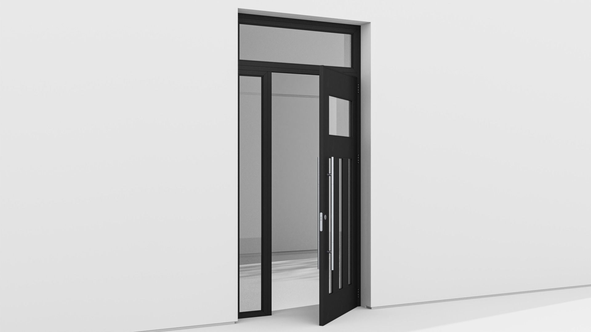 Aluminium door 145 3D model_3