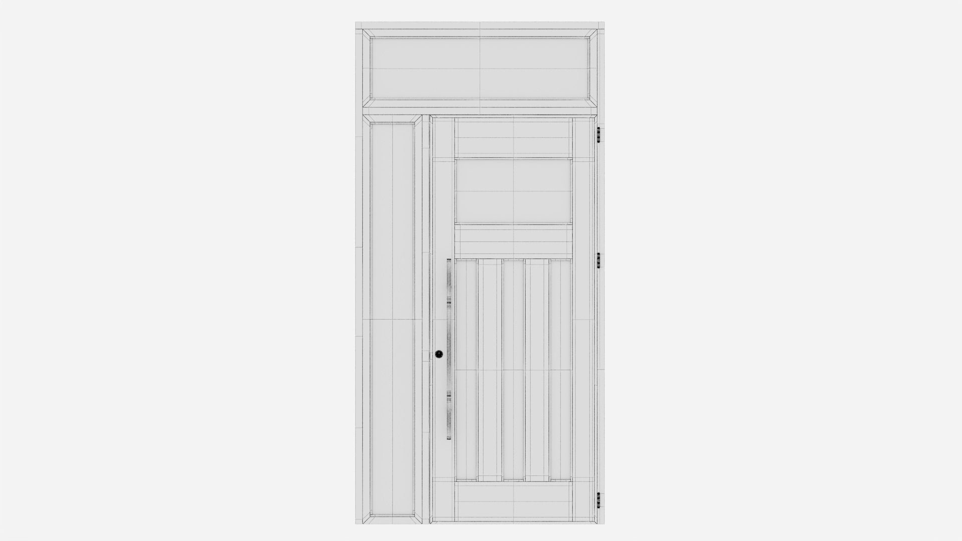Aluminium door 145 3D model_6