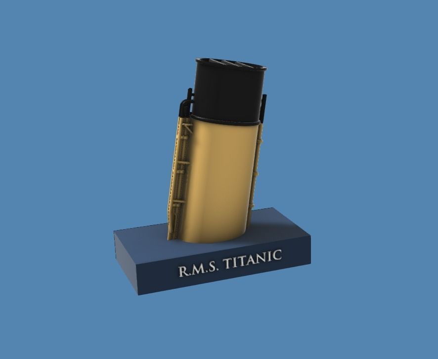 Iconic funnels RMS Titanic 3D model 3D printable CGTrader