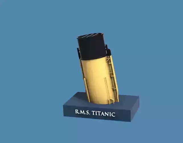 Iconic funnels RMS Titanic 3D print model