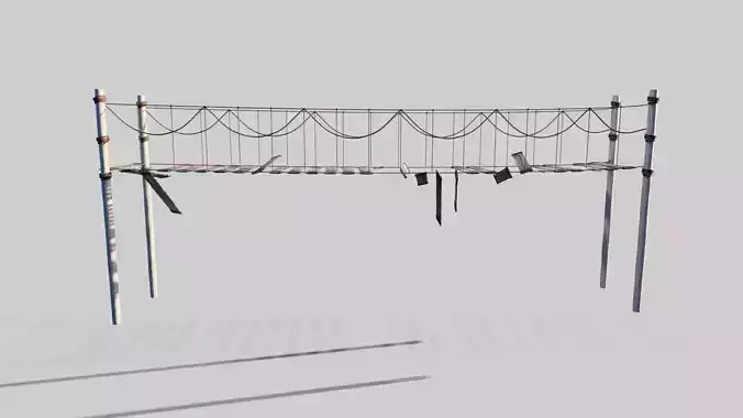 blender geometry nodes procedural rope bridge generator 3D model
