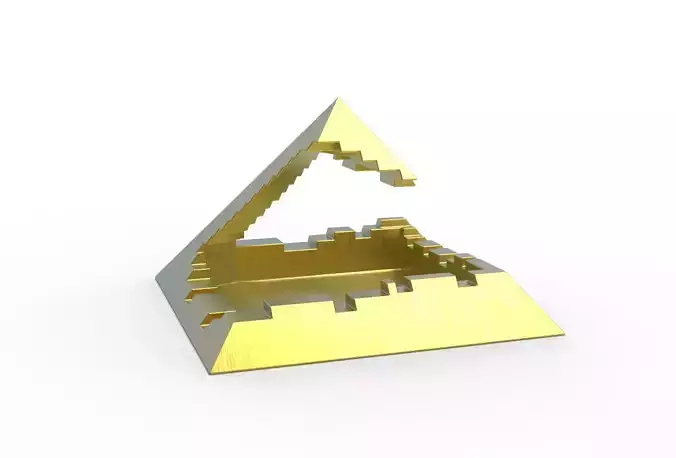 broken pyramid ashtray