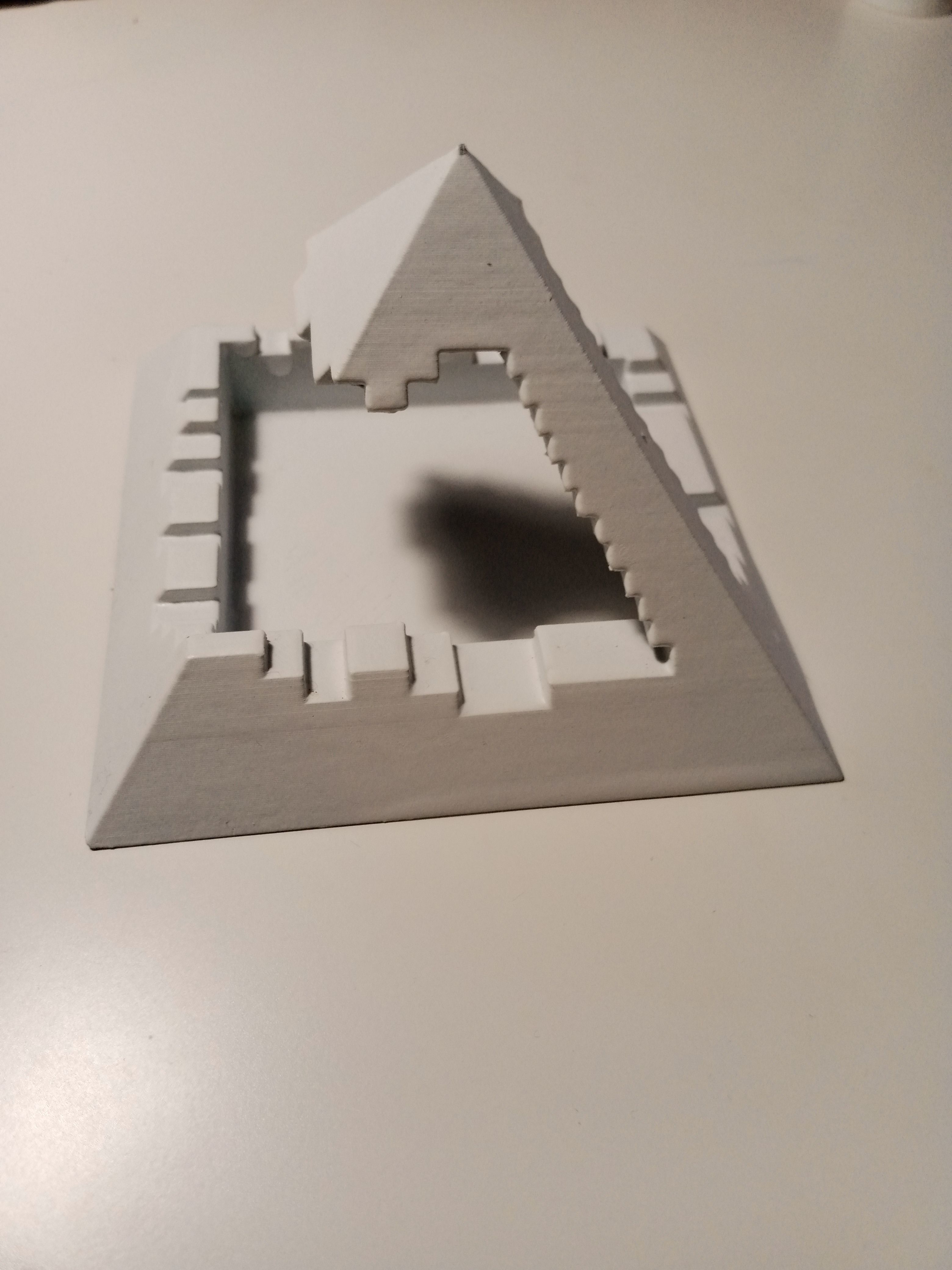 broken pyramid ashtray 3D model 3D printable | CGTrader