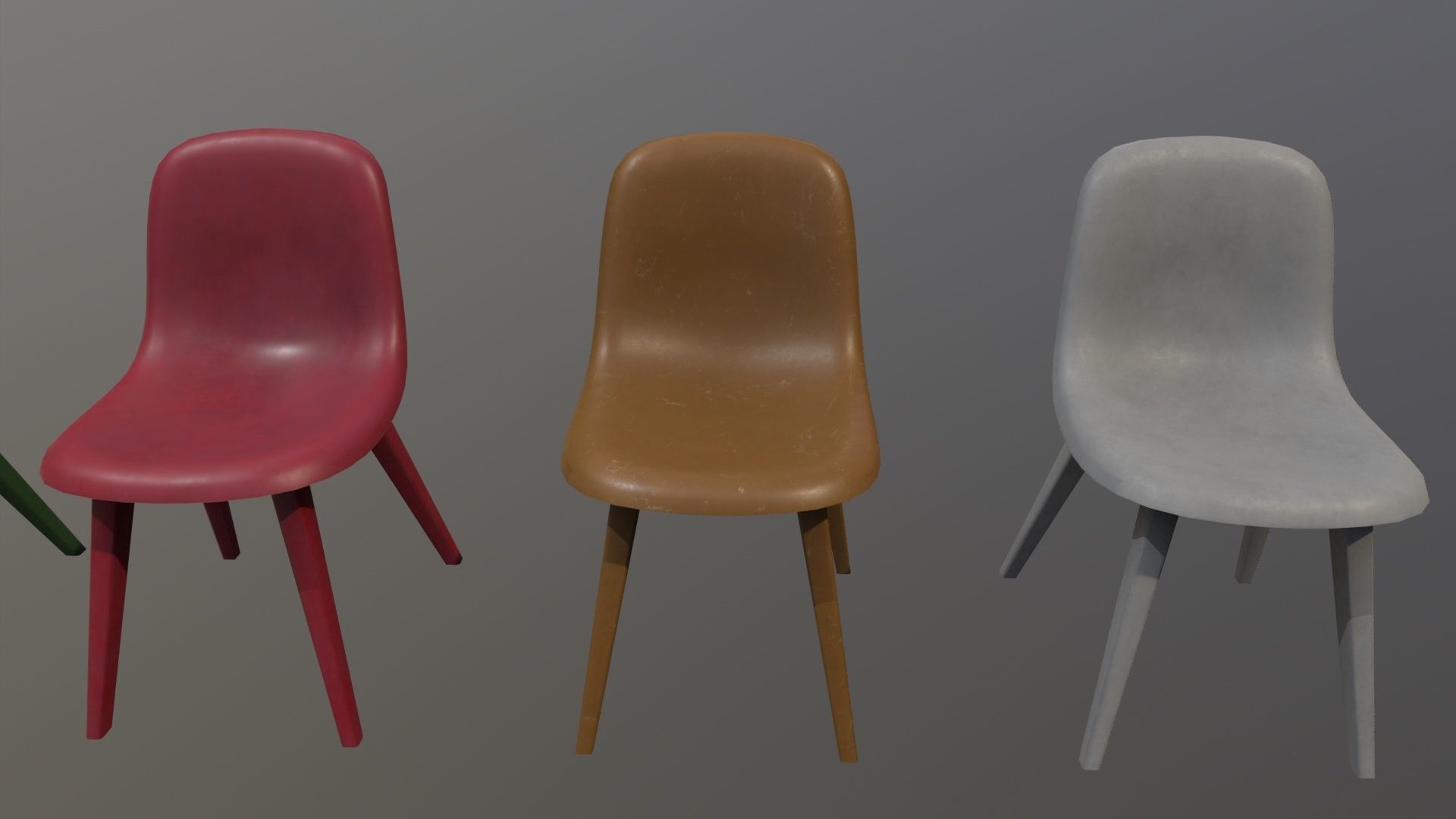 Chair 17 Low-poly 3D model_10