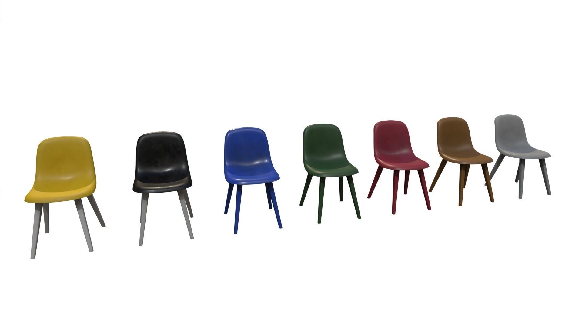 Chair 17 Low-poly 3D model_6