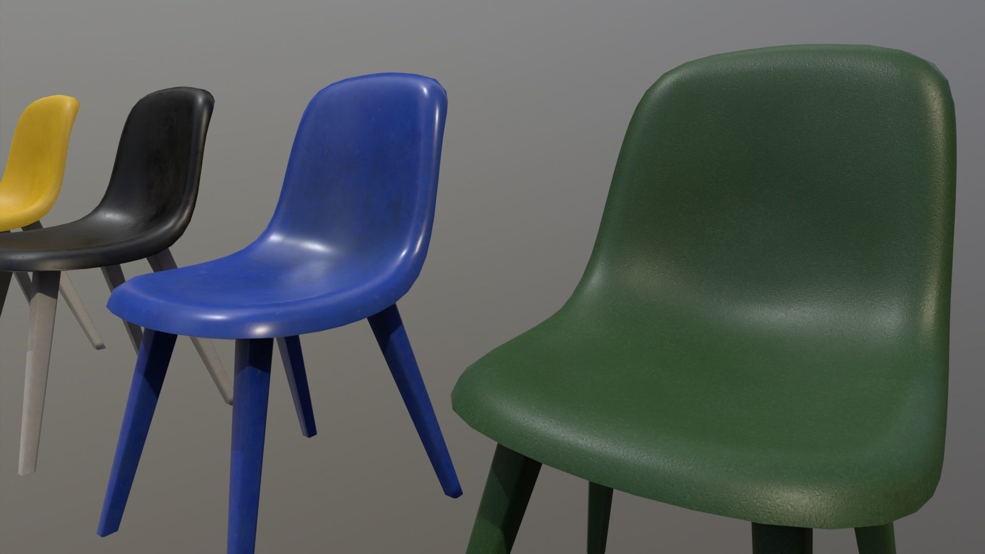 Chair 17 Low-poly 3D model_9