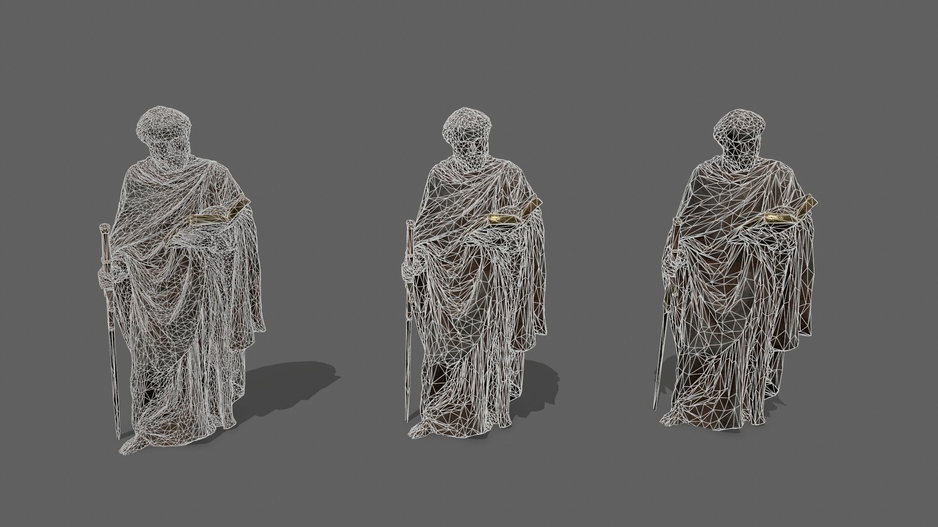 Old Man 1 Low-poly 3D model_9