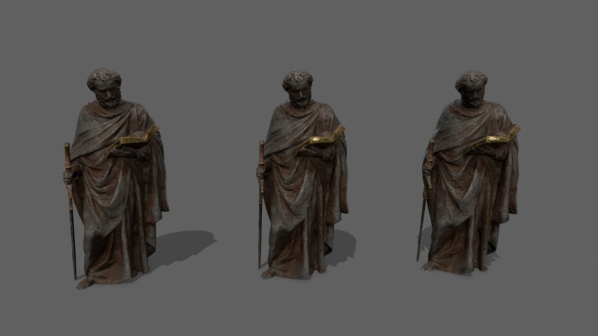 Old Man 1 Low-poly 3D model_8