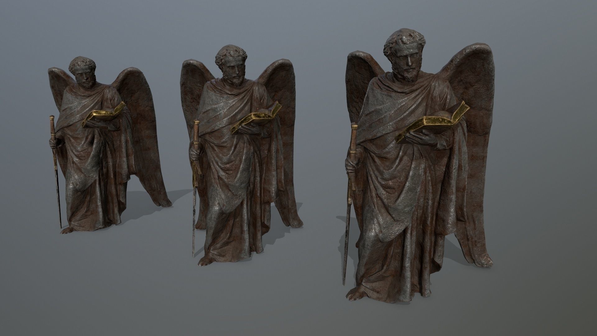 Old Man 3 Low-poly 3D model_9