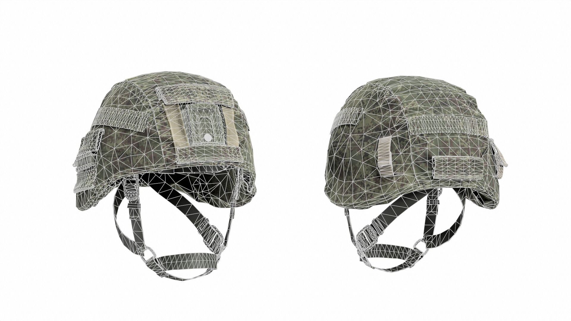 3D model Russian 6B47 Ratnik Helmet with Open Cover VR / AR / low-poly ...