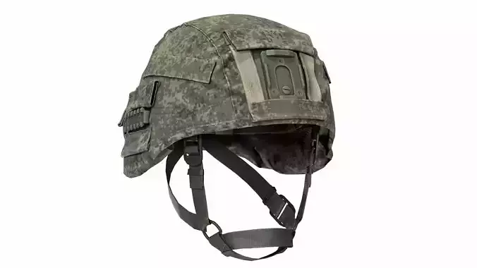 Russian 6B47 Ratnik Helmet with Open Cover Low-poly 3D model