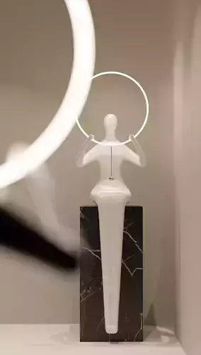 CHEAPMODELZ Statue lamp for interior design projects Low-poly 3D model
