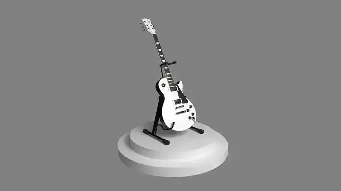 White Guitar Model