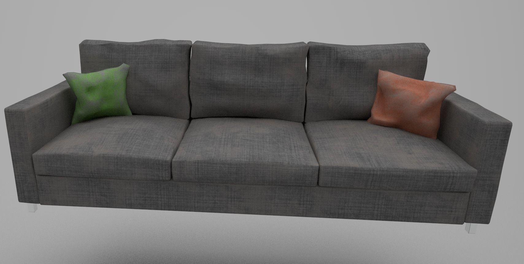 Low-Poly Couch with 4 different texture sets Low-poly 3D model_7
