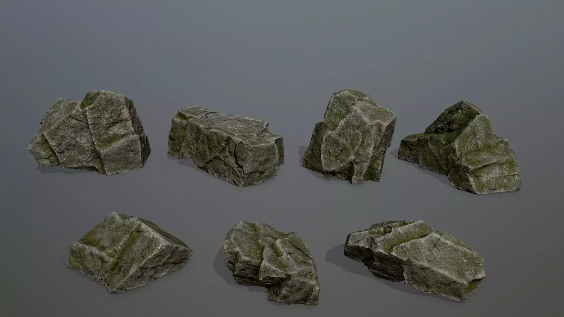 Rock Set 17 Low-poly 3D model_0