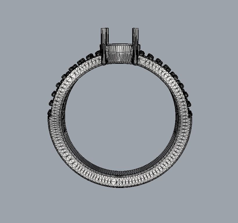 Oval Gemstone Ring 3D print model_17