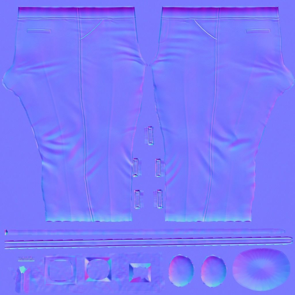 Business Woman Character rigged Low-poly 3D model_22