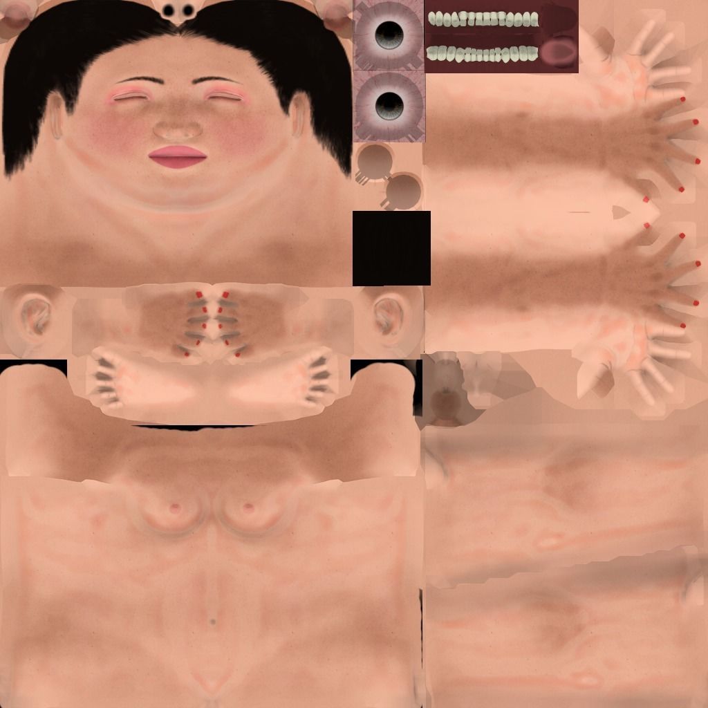 Business Woman Character rigged Low-poly 3D model_19