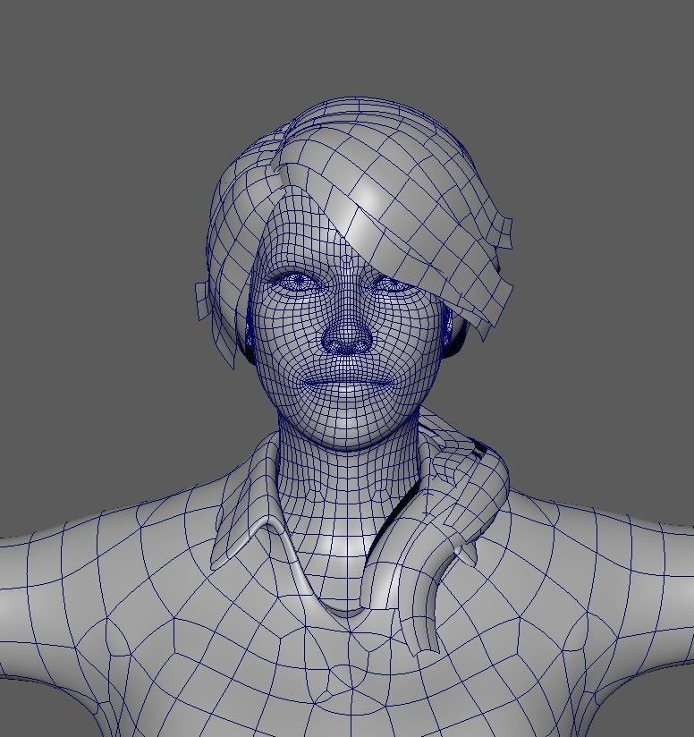 Business Woman Character rigged Low-poly 3D model_67