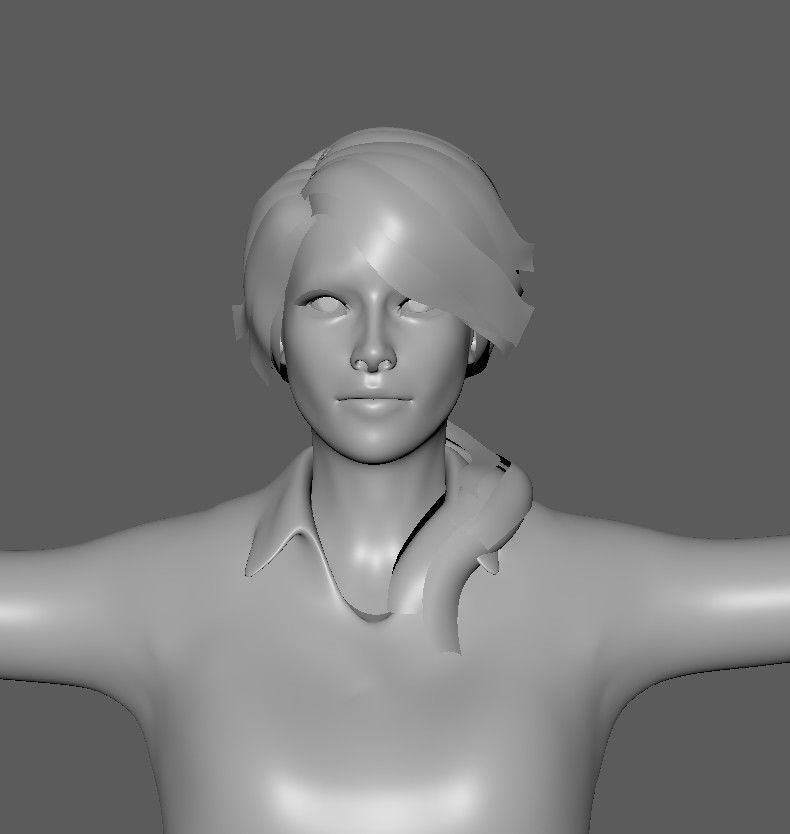 Business Woman Character rigged Low-poly 3D model_63