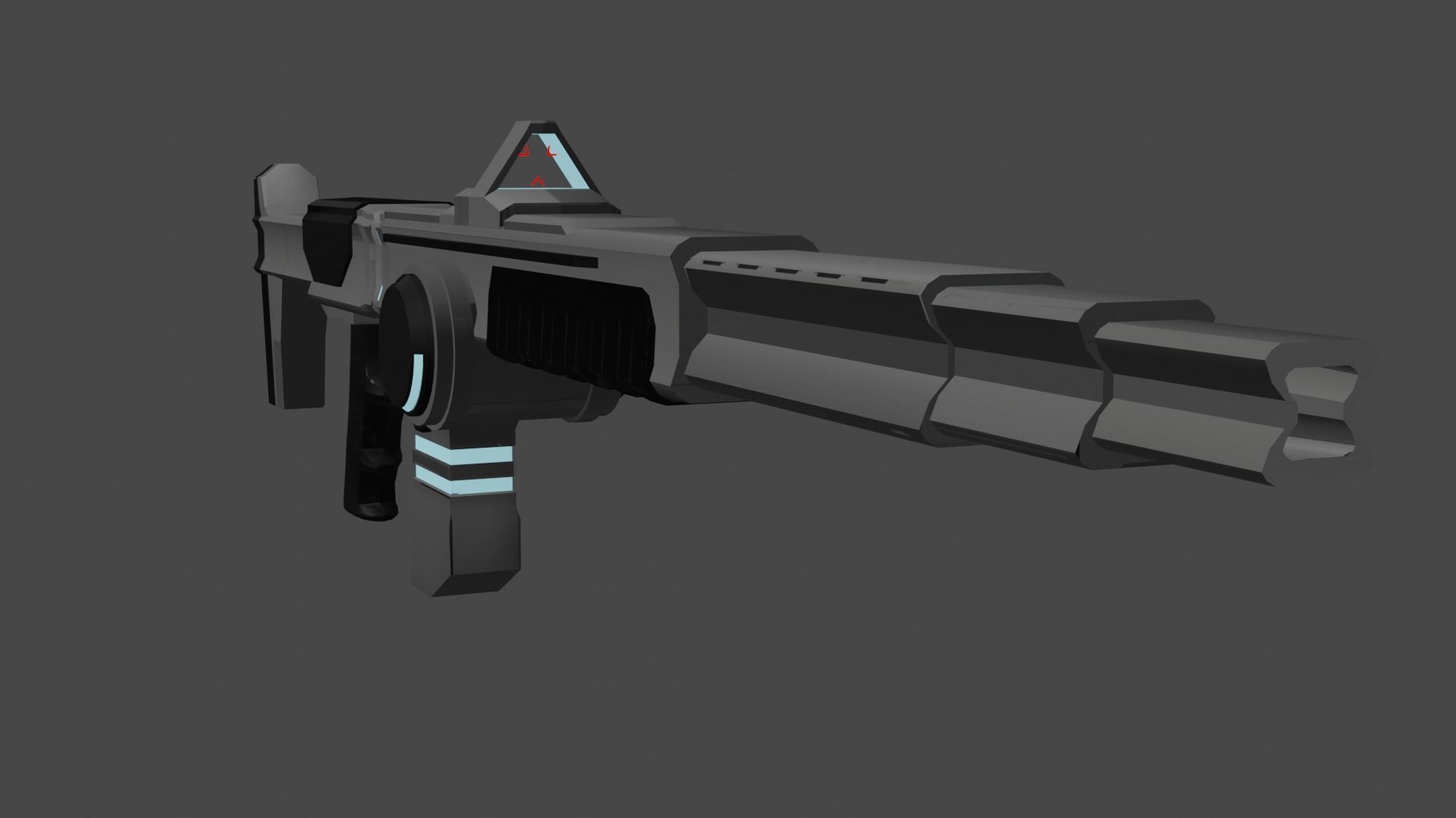 Sci-fi rifle 3D model_2