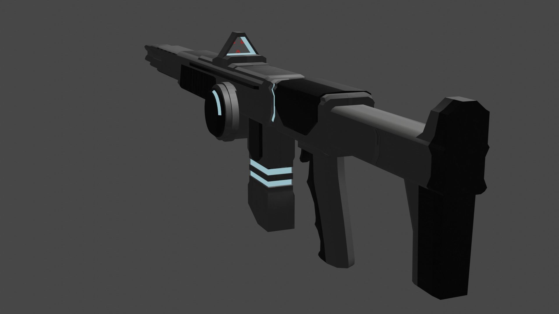 Sci-fi rifle 3D model_3