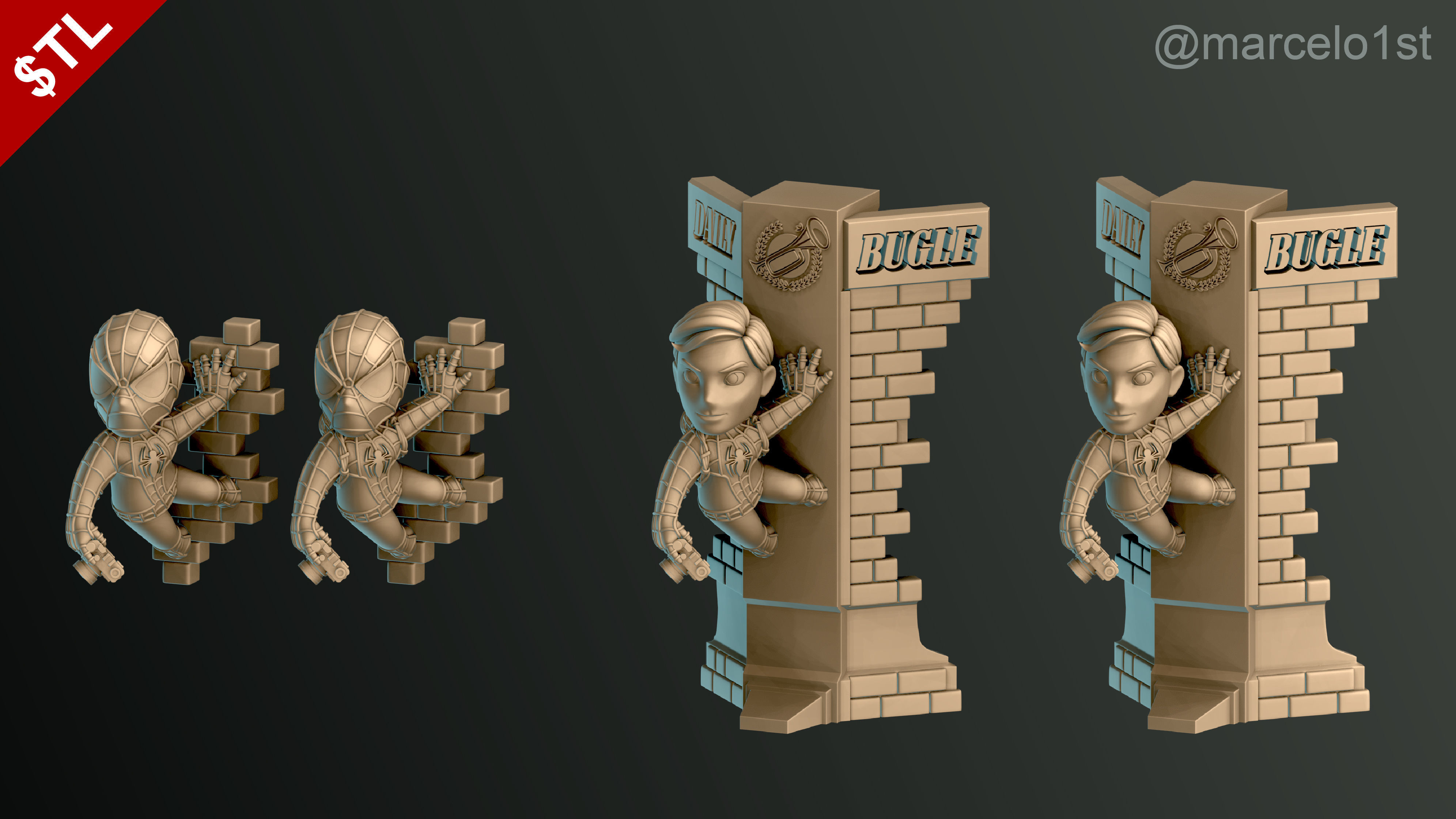 Classic Spiderman - Cute Peter Parker 3D print model_9