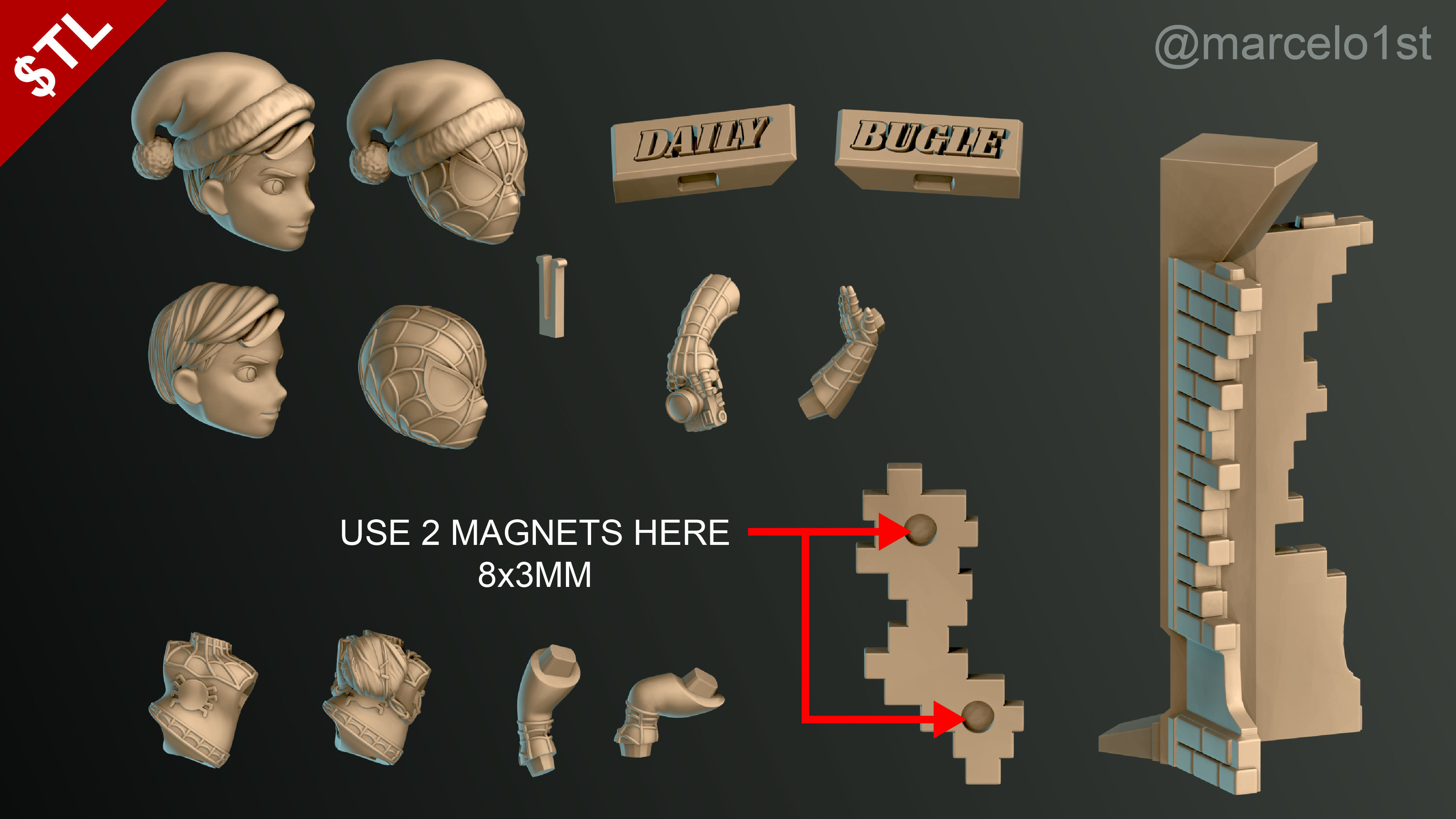 Classic Spiderman - Cute Peter Parker 3D print model_3