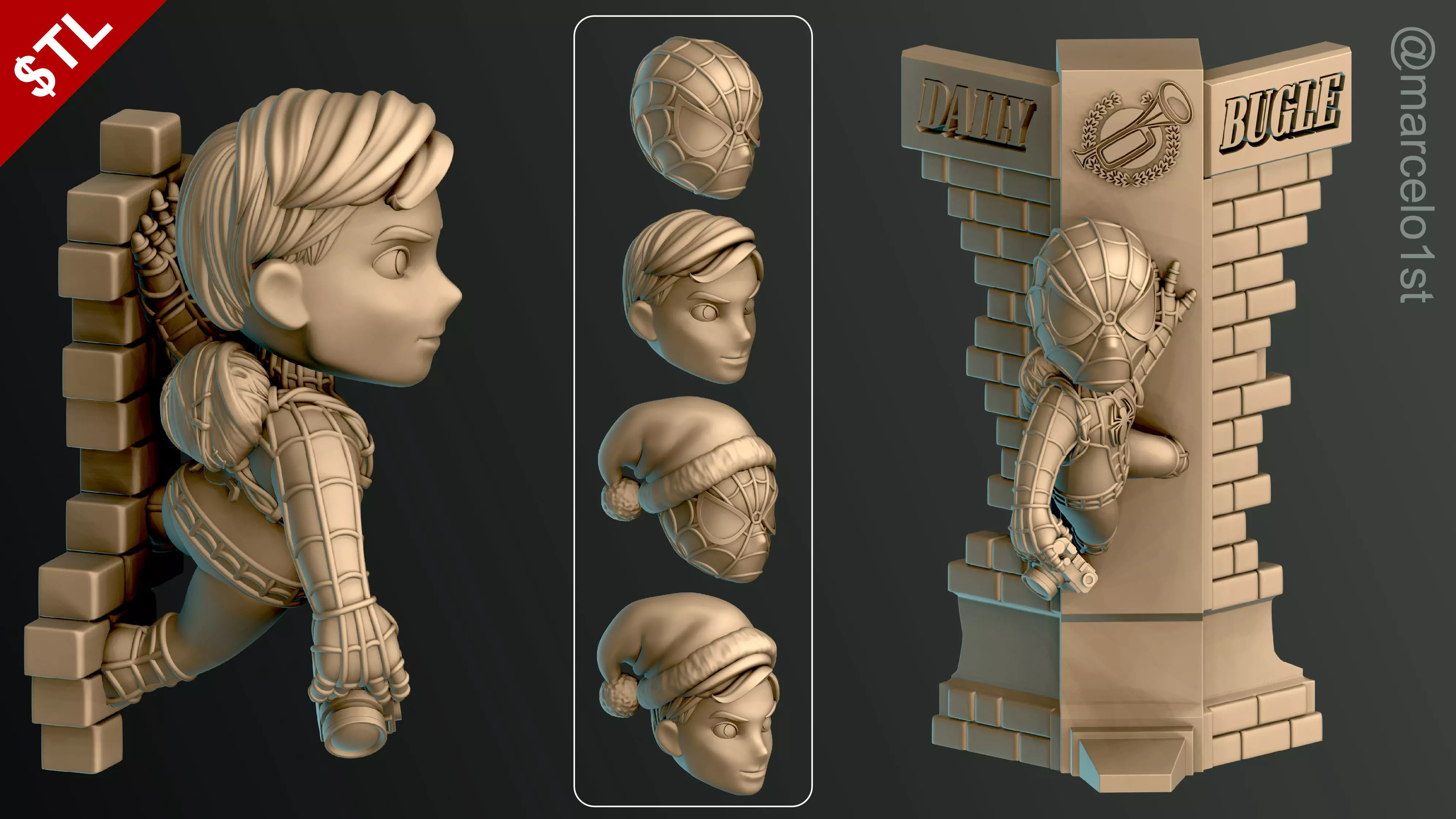 Classic Spiderman - Cute Peter Parker 3D print model_0